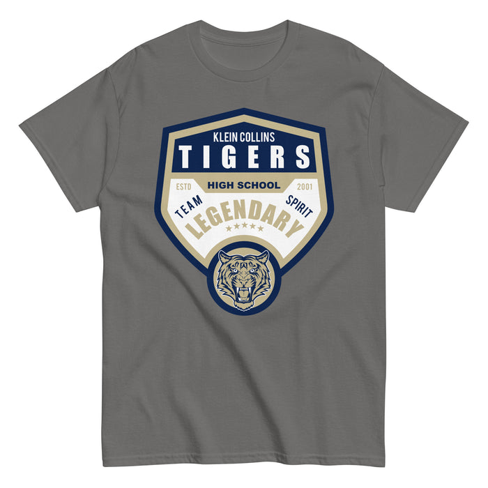 Klein Collins High School Tigers Classic Unisex Charcoal T-shirt 14