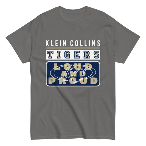 Klein Collins High School Tigers Classic Unisex Charcoal T-shirt 86