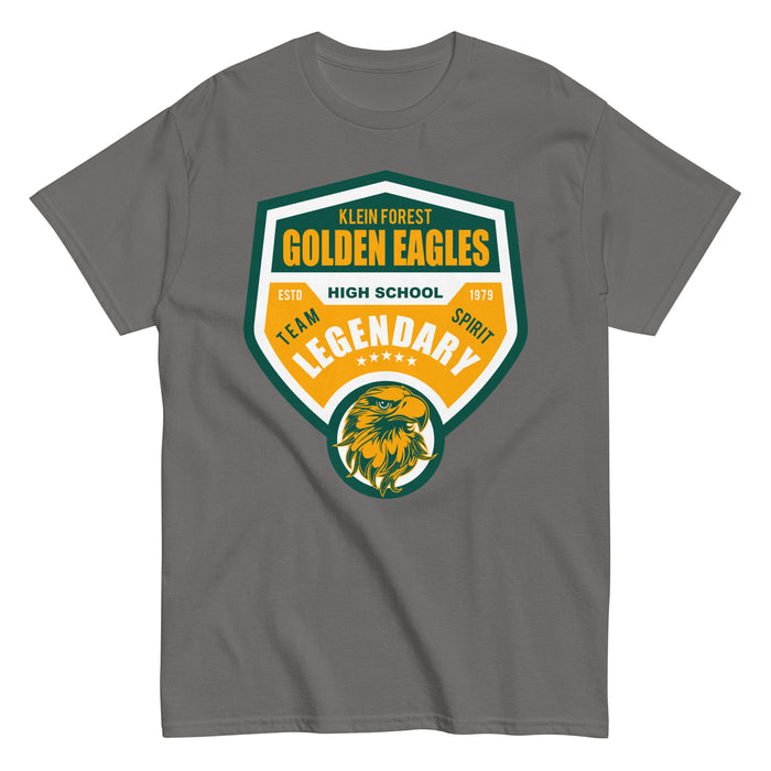 Klein Forest Golden Eagles Classic Unisex Charcoal T-shirt 14