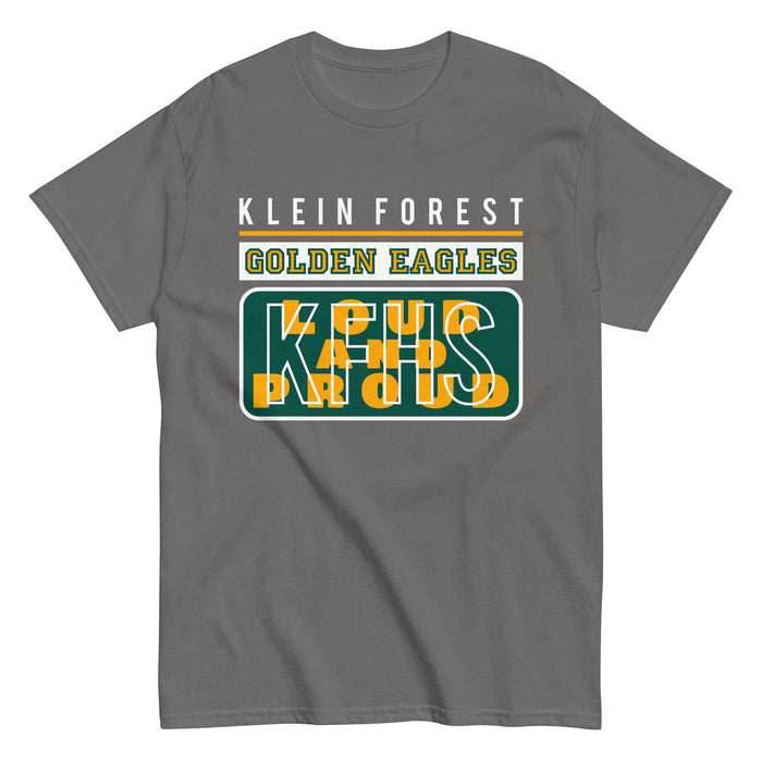 Klein Forest Golden Eagles Classic Unisex Charcoal T-shirt 86