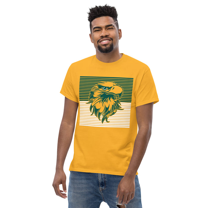 Man wearing a Klein Forest Golden Eagles Classic Unisex Gold T-shirt 27