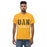 Man wearing a Klein Oak High School Panthers Classic Unisex Gold T-shirt 17