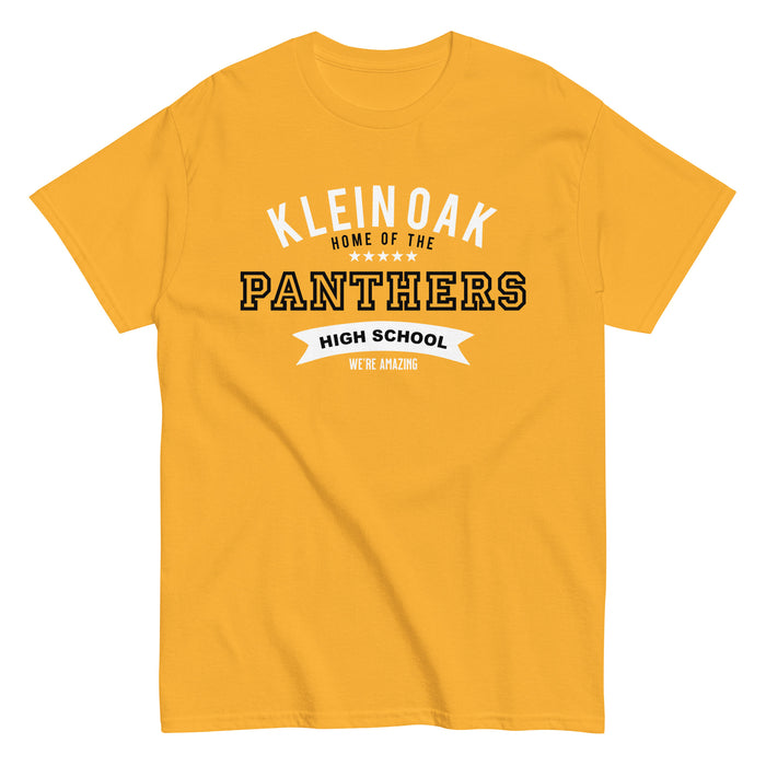 Klein Oak High School Panthers Classic Unisex Gold T-shirt 96