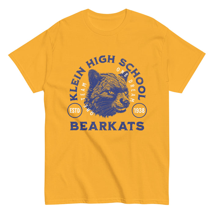 Klein High School Bearkats Classic Unisex Gold T-shirt 208