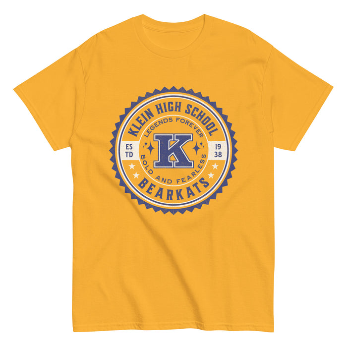 Klein High School Bearkats Classic Unisex Gold T-shirt 211