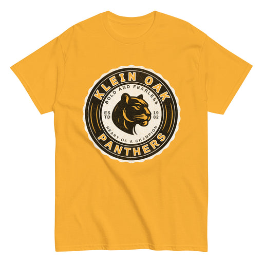 Klein Oak High School Panthers Classic Unisex Gold T-shirt 205