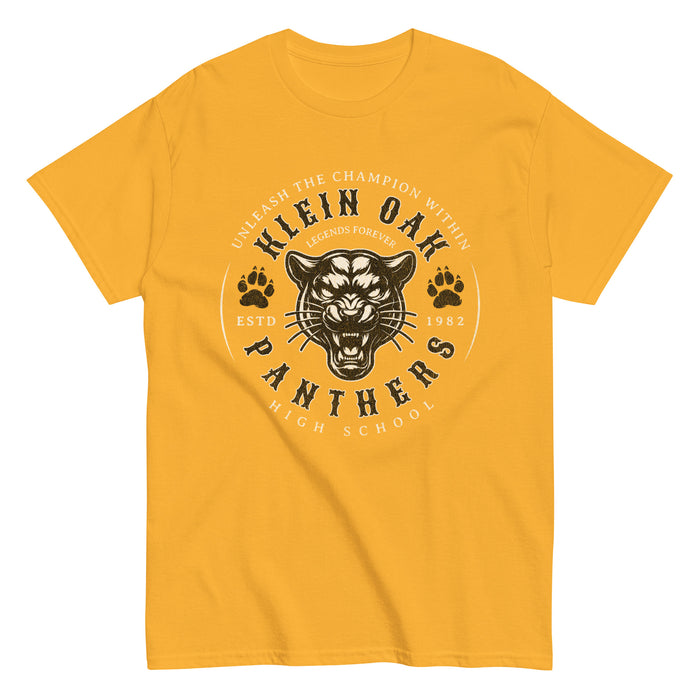 Klein Oak High School Panthers Classic Unisex Gold T-shirt 206