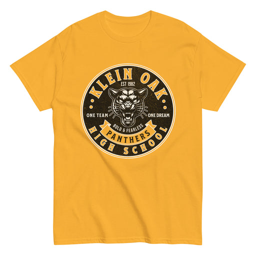 Klein Oak High School Panthers Classic Unisex Gold T-shirt 207