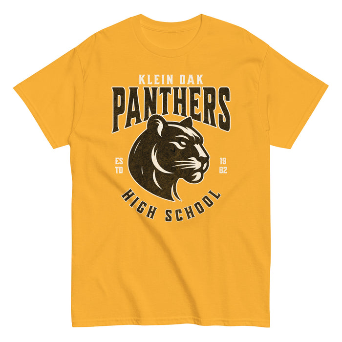 Klein Oak High School Panthers Classic Unisex Gold T-shirt 208