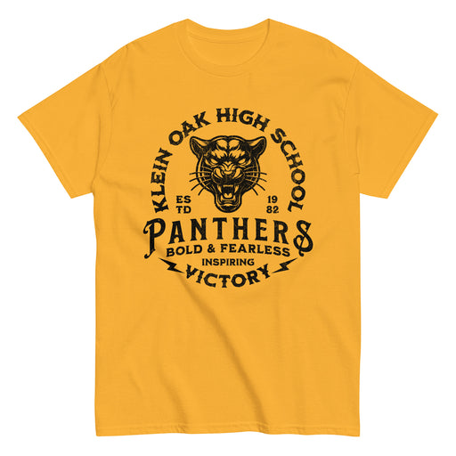 Klein Oak High School Panthers Classic Unisex Gold T-shirt 211