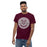 Man wearing a Cinco Ranch High School Cougars Classic Unisex Maroon T-shirt 204a