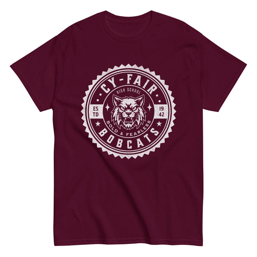 Cy-Fair High School Bobcats Maroon Classic Unisex T-shirt 203