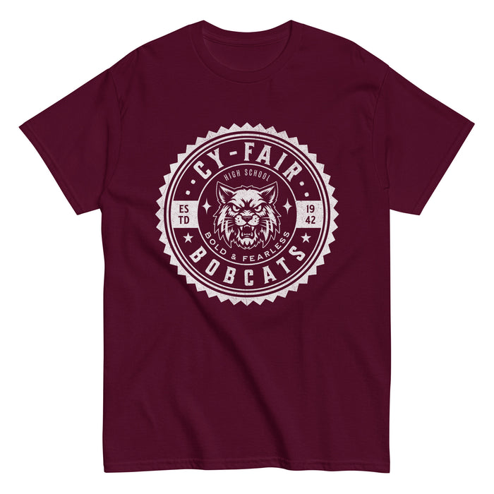 Cy-Fair High School Bobcats Maroon Classic Unisex T-shirt 203