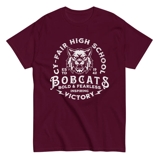 Cy-Fair High School Bobcats Maroon Classic Unisex T-shirt 206