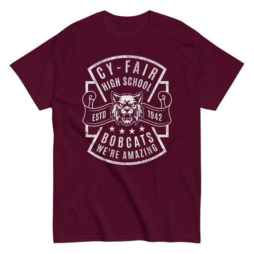 Cy-Fair High School Bobcats Maroon Classic Unisex T-shirt 207