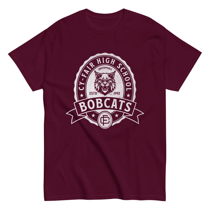 Cy-Fair High School Bobcats Maroon Classic Unisex T-shirt 212