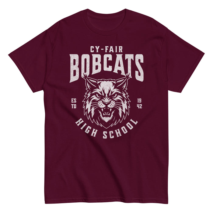 Cy-Fair High School Bobcats Maroon Classic Unisex T-shirt 213