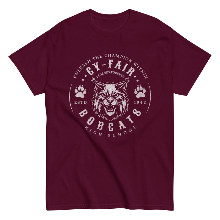 Cy-Fair High School Bobcats Maroon Classic Unisex T-shirt 214