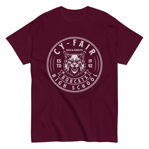 Cy-Fair High School Bobcats Maroon Classic Unisex T-shirt 215