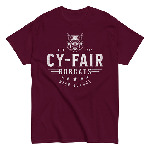 Cy-Fair High School Bobcats Maroon Classic Unisex T-shirt 217