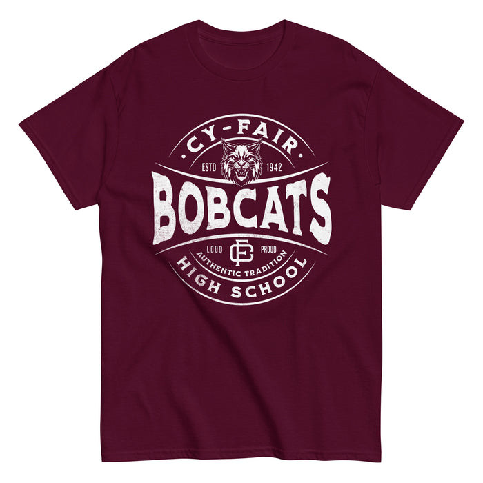 Cy-Fair High School Bobcats Maroon Classic Unisex T-shirt 218