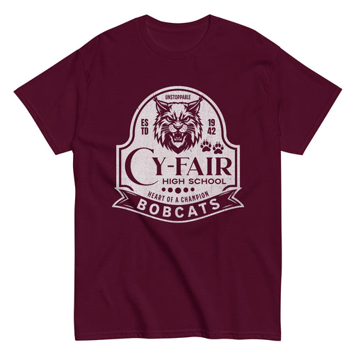 Cy-Fair High School Bobcats Maroon Classic Unisex T-shirt 219