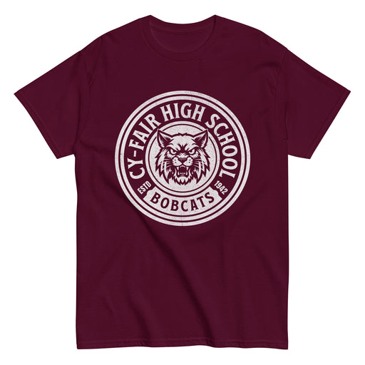 Cy-Fair High School Bobcats Maroon Classic Unisex T-shirt 220