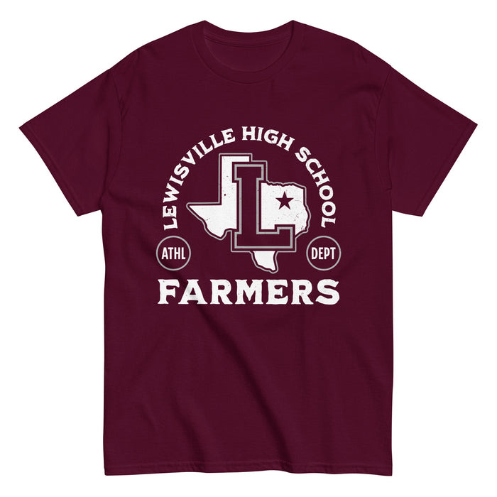 Lewisville High School Farmers Maroon Classic Unisex T-shirt 208