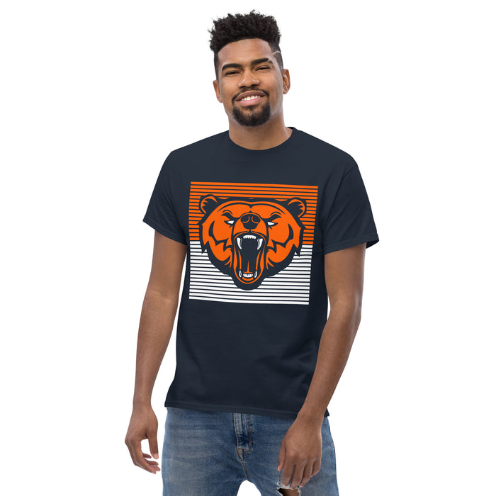 Man wearing a Bridgeland High School Bears Classic Unisex Navy T-shirt 27