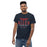 Man wearing a Allen High School Eagles Classic Unisex Navy T-shirt 203a