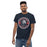 Man wearing a Allen High School Eagles Classic Unisex Navy T-shirt 212a