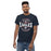 Man wearing a Allen High School Eagles Classic Unisex Navy T-shirt 219a