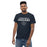 Man wearing Flower Mound High School Jaguars Navy Blue Classic Unisex T-shirt 222