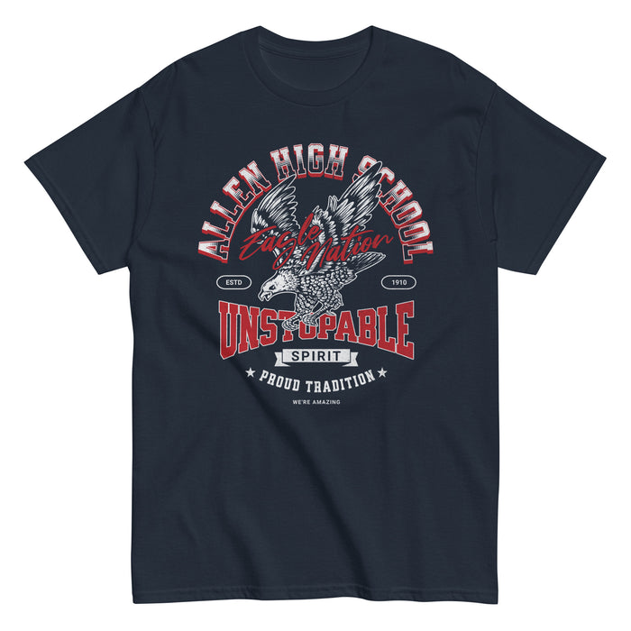 Allen High School Eagles Classic Unisex Navy T-shirt 204