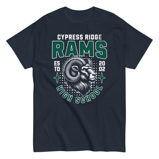 Cypress Ridge High School Rams Navy Classic Unisex T-shirt 204