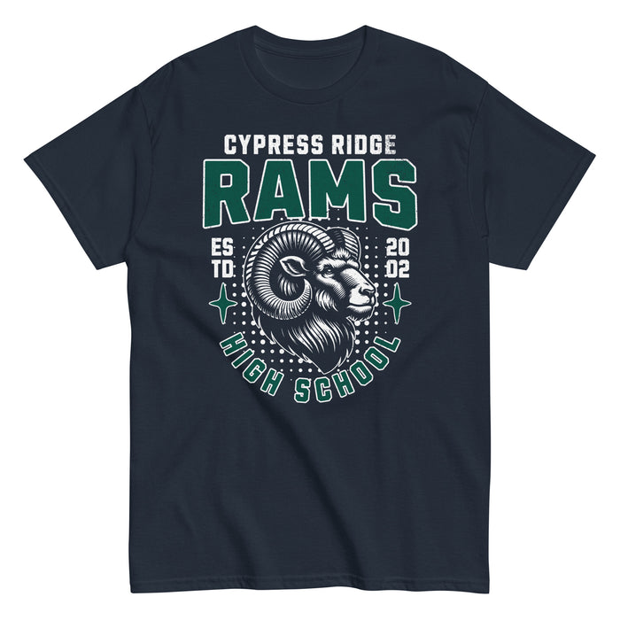 Cypress Ridge High School Rams Navy Classic Unisex T-shirt 204