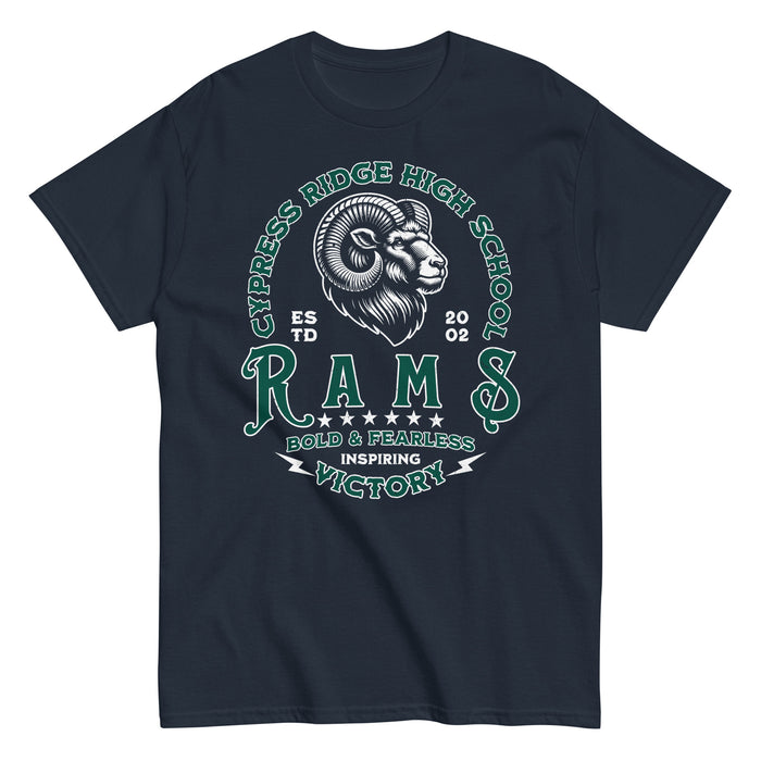 Cypress Ridge High School Rams Navy Classic Unisex T-shirt 206