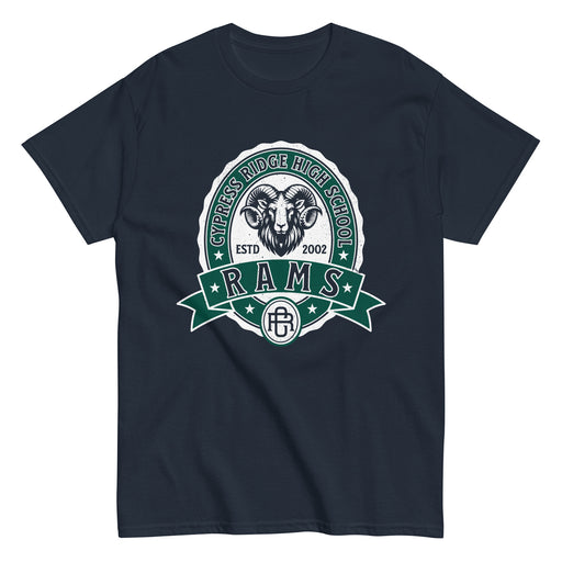 Cypress Ridge High School Rams Navy Classic Unisex T-shirt 212