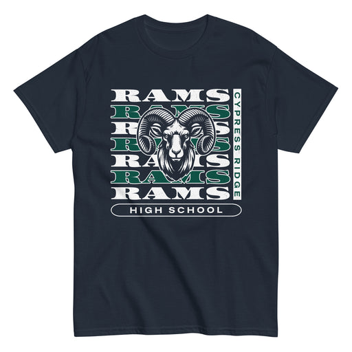 Cypress Ridge High School Rams Navy Classic Unisex T-shirt 223