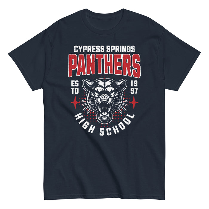 Cypress Springs High School Panthers Navy Classic Unisex T-shirt 204