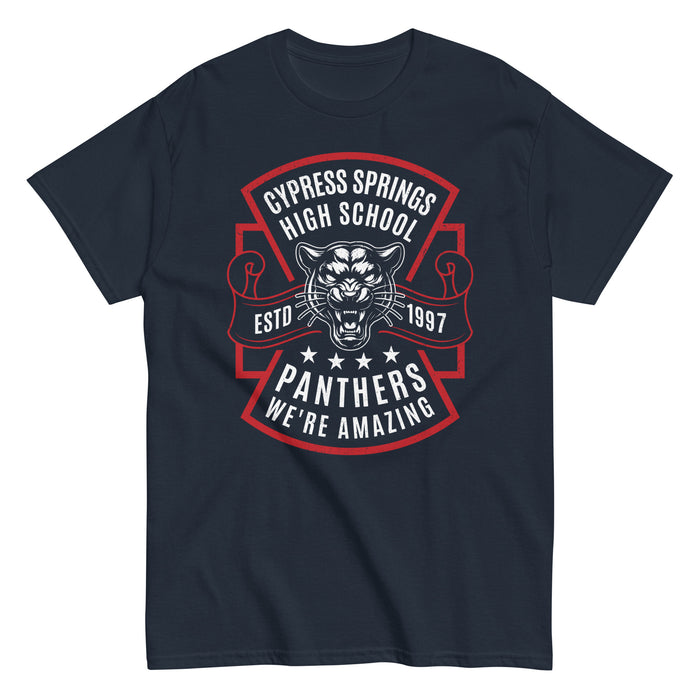 Cypress Springs High School Panthers Navy Classic Unisex T-shirt 207