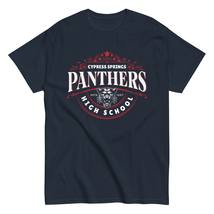 Cypress Springs High School Panthers Navy Classic Unisex T-shirt 211