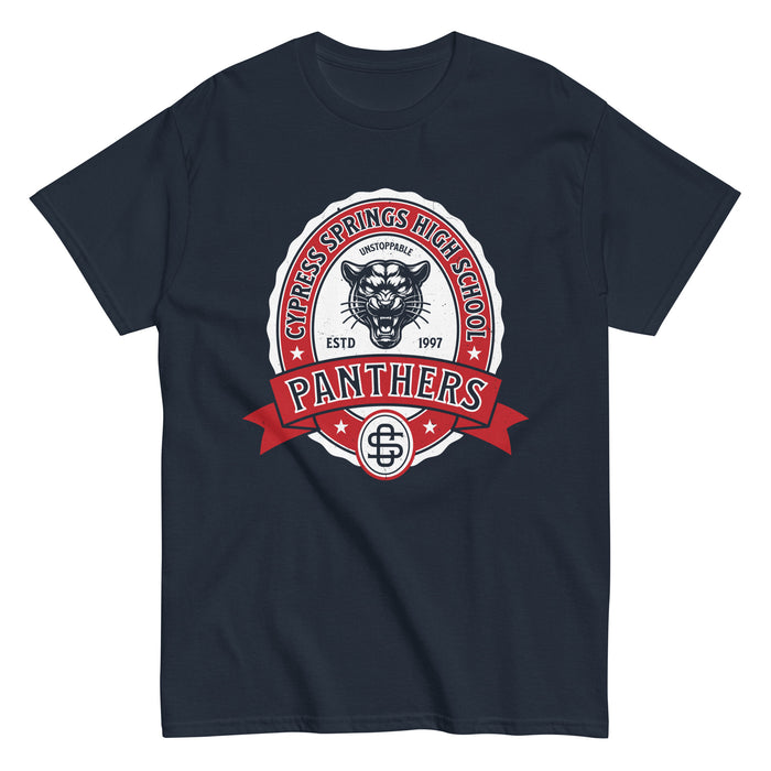 Cypress Springs High School Panthers Navy Classic Unisex T-shirt 212