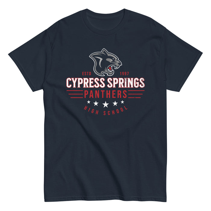 Cypress Springs High School Panthers Navy Classic Unisex T-shirt 217