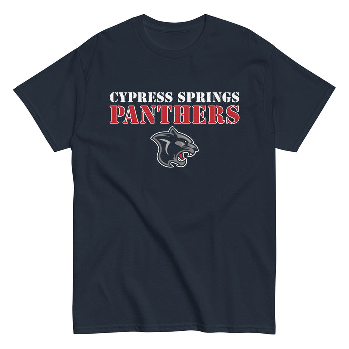 Cypress Springs High School Panthers Navy Classic Unisex T-shirt 221