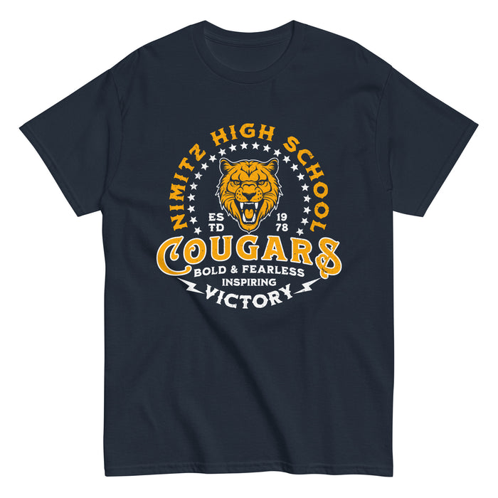 Nimitz High School Cougars Navy Blue Classic Unisex T-shirt 206