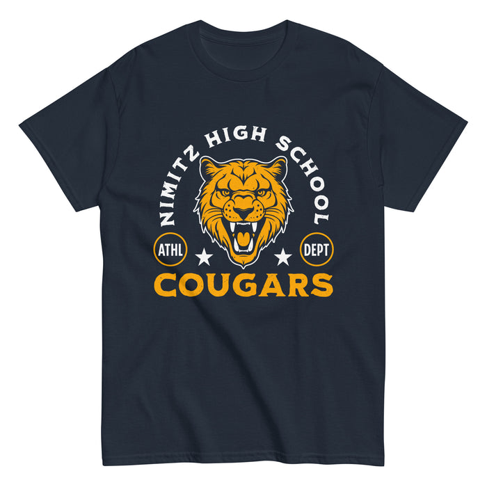 Nimitz High School Cougars Navy Blue Classic Unisex T-shirt 208