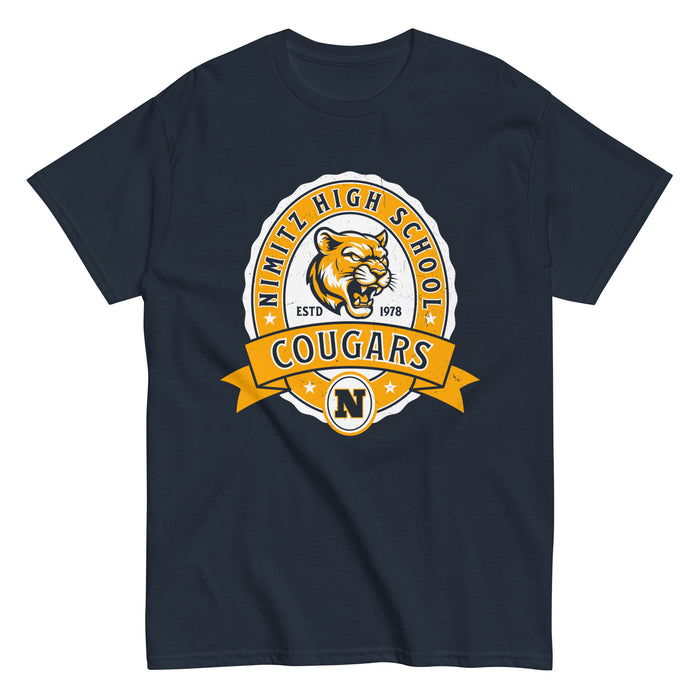 Nimitz High School Cougars Navy Blue Classic Unisex T-shirt 212