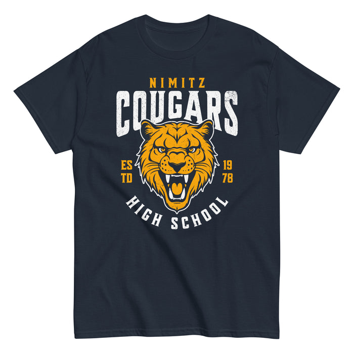 Nimitz High School Cougars Navy Blue Classic Unisex T-shirt 213