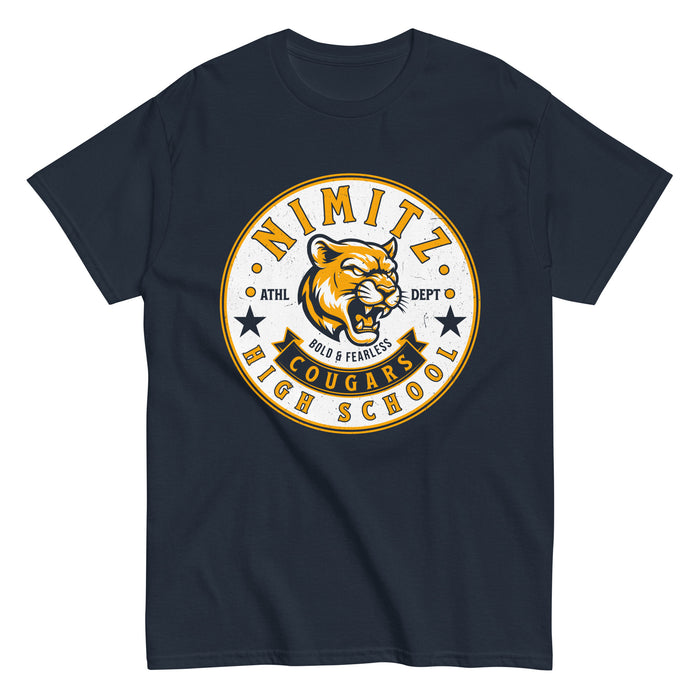 Nimitz High School Cougars Navy Blue Classic Unisex T-shirt 215